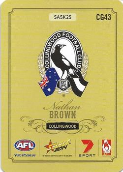 2014 Select AFL Champions - Gold #CG43 Nathan Brown Back